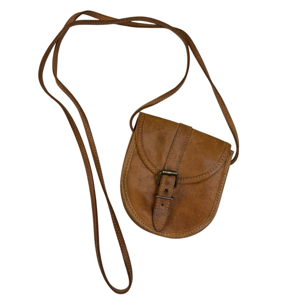 Vintage Esprit Leather Crossbody Purse Minimalist Retro